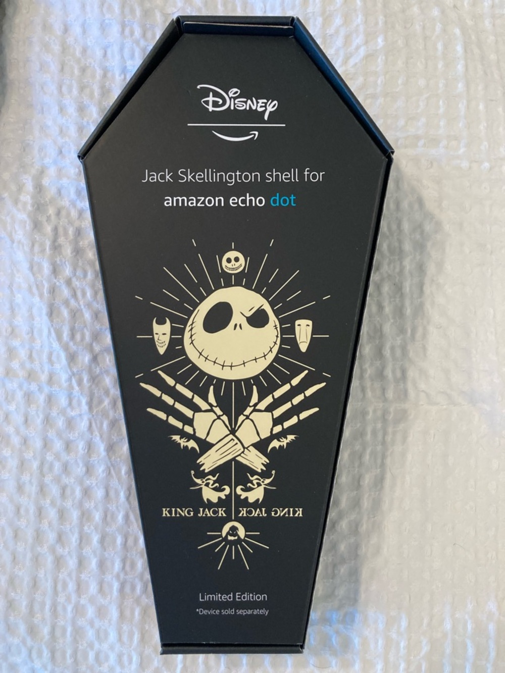 Disney EMPTY BOX Jack Skellington Echo Dot Coffin Shell EMPTY BOX